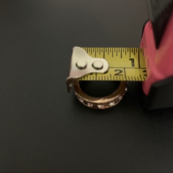 Rose Gold Eternity Ring with Clear Accents Fantasy Jewelry - Picture 5 of 6